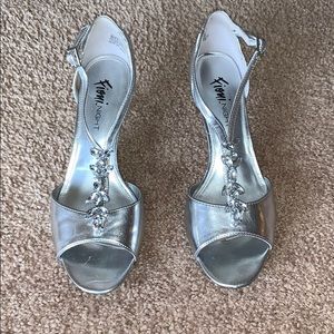 Silver Jeweled High Heels Fioni Night